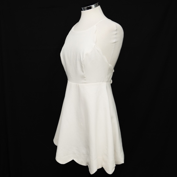 Lulu's. Play On Curves Ivory Backless Mini Dress. - Picture 10 of 11
